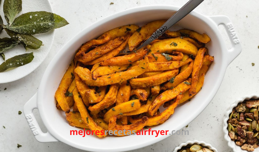 Papas Fritas de Calabaza en una Freidora de Aire 2 Cómo preparar Papas Fritas de Calabaza en la Freidora de Aire