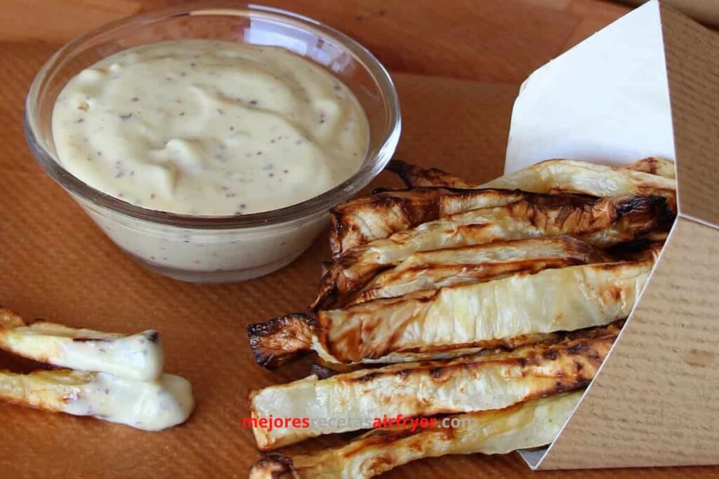 Receta de Papas Fritas de Raíz de Apio en la Air Fryer 2 Cómo preparar Papas Fritas de Raíz de Apio en la Freidora de Aire