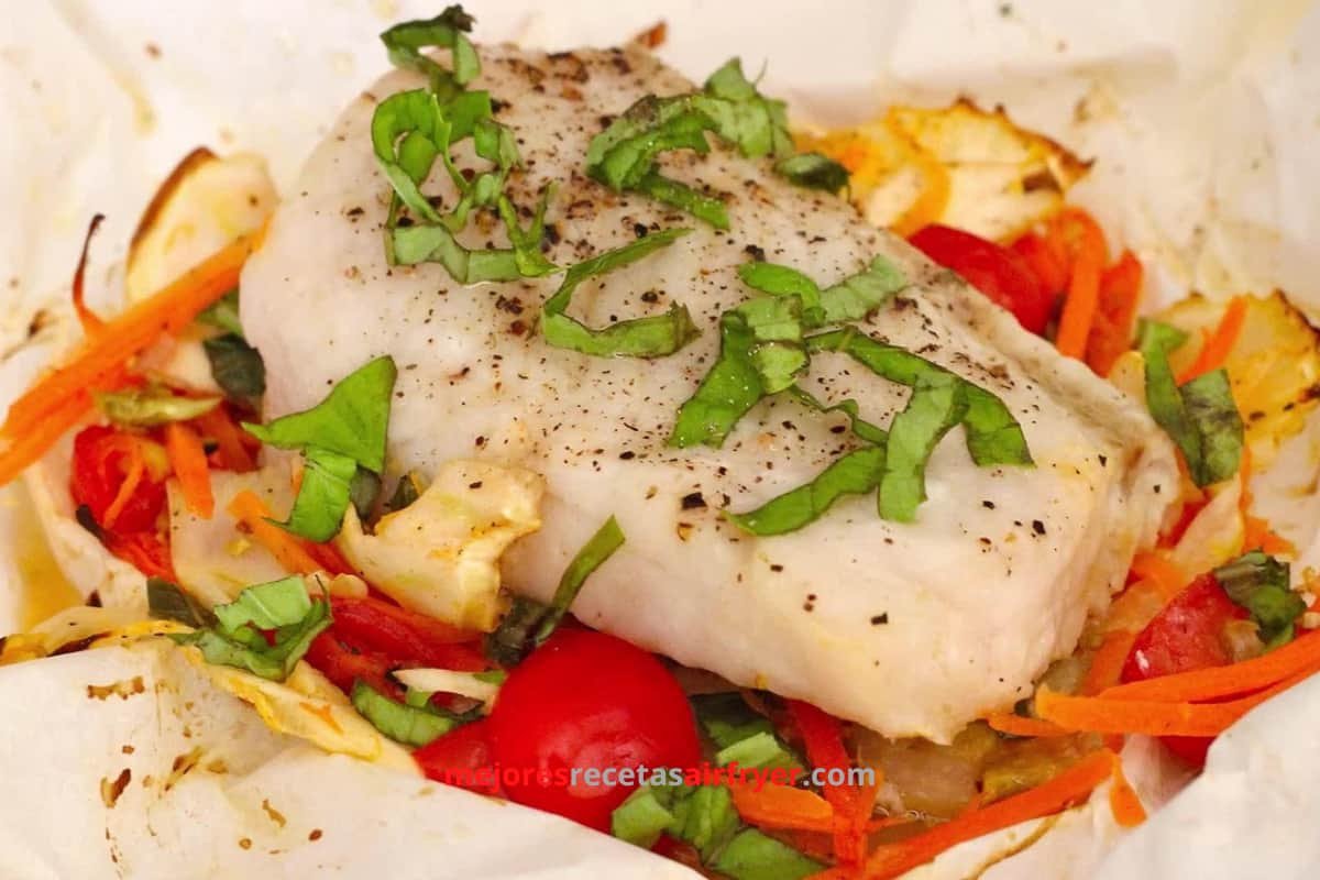 Cómo preparar Pargo Rojo al Papillote en la freidora de aire-2
