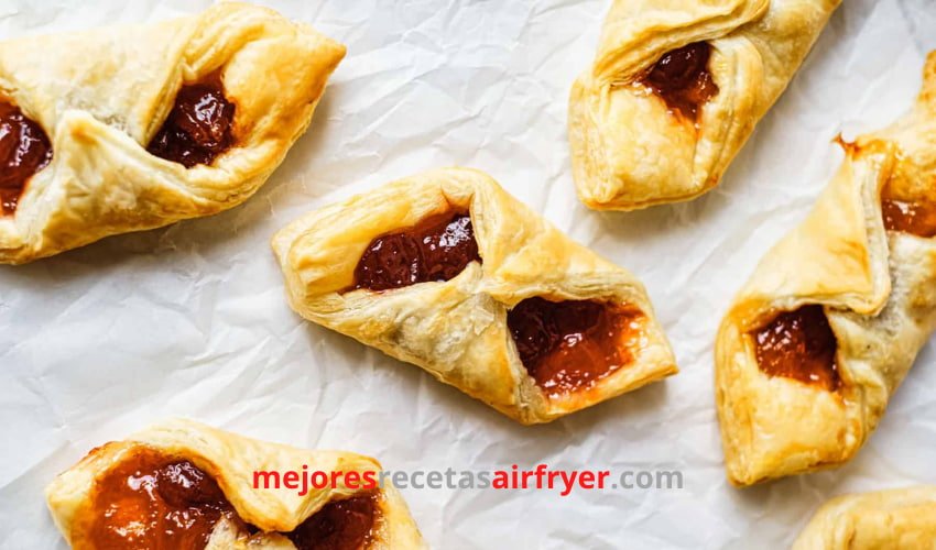 Cómo preparar Pasteles de Hojaldre rellenos de Mermelada en la Freidora de Aire