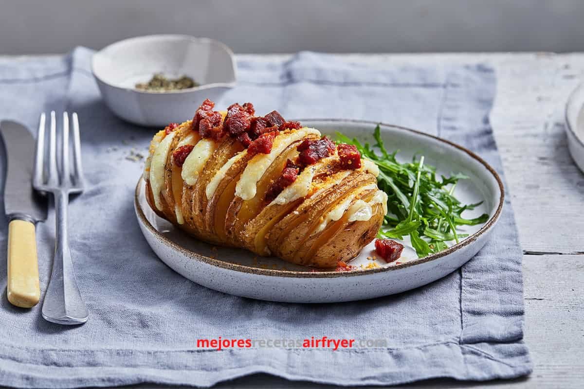Receta de Patatas Hasselback en la Freidora de Aire 4 Cómo preparar Patatas Hasselback en la Freidora de Aire-3