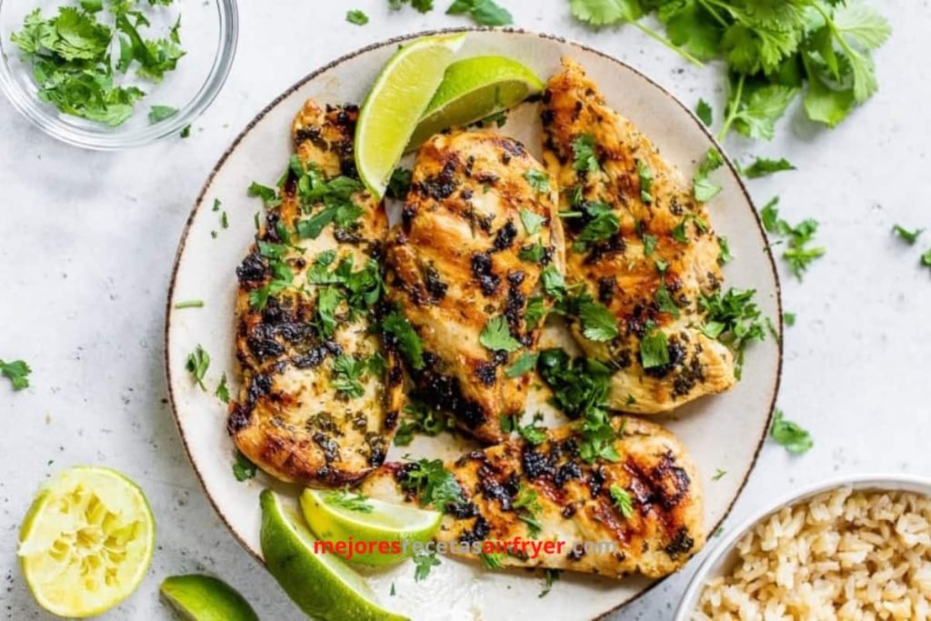 Pechuga de Pollo con Lima y Cilantro en la Freidora de Aire 4 Cómo preparar Pechuga de Pollo con Lima y Cilantro en la Freidora de Aire-3