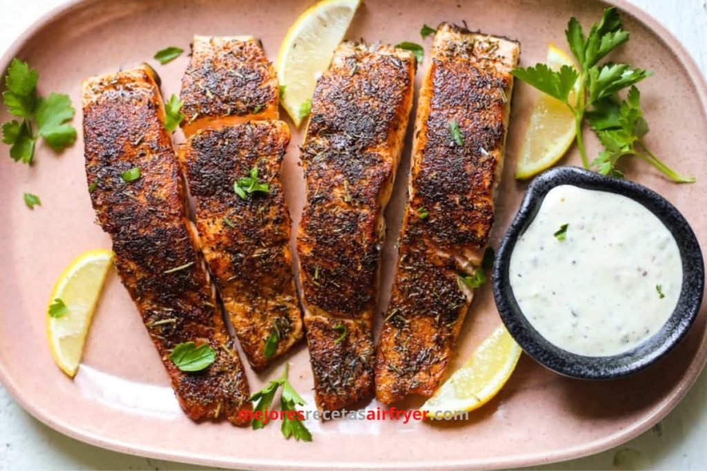 Cómo preparar Pescado ennegrecido con tartar de lima en la Freidora de Aire-3