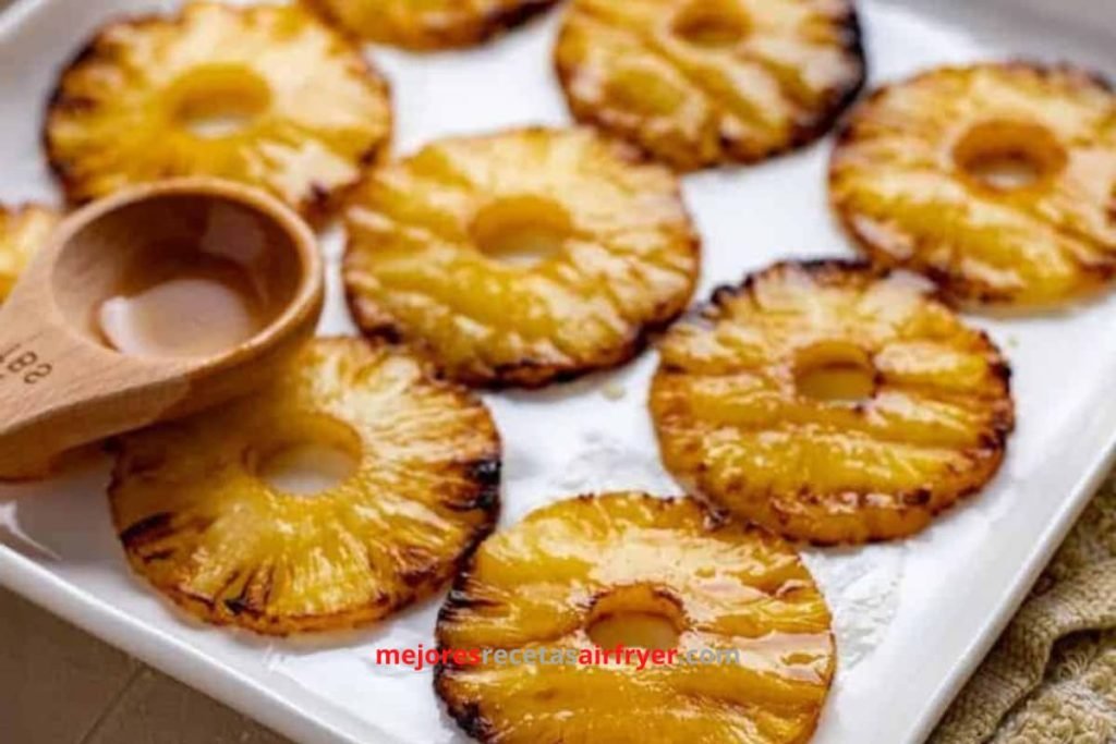 Receta de Piña Asada en la Freidora de Aire 3 Cómo preparar Piña Asada en la Freidora de Aire-2