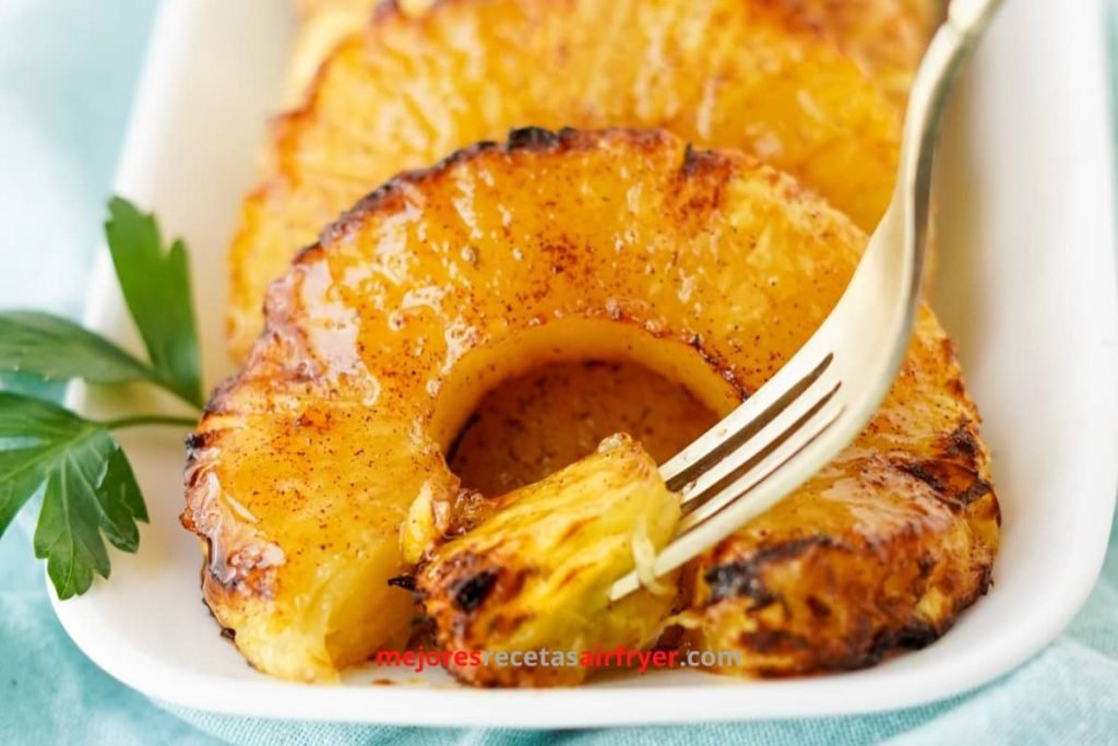 Receta de Piña Asada en la Freidora de Aire 4 Cómo preparar Piña Asada en la Freidora de Aire-3