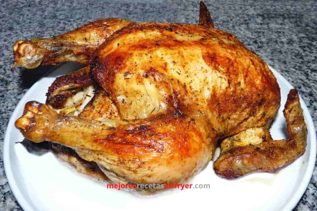 Receta de Pollo Asado con la Freidora de Aire 2 Cómo preparar Pollo Asado en la Freidora de Aire
