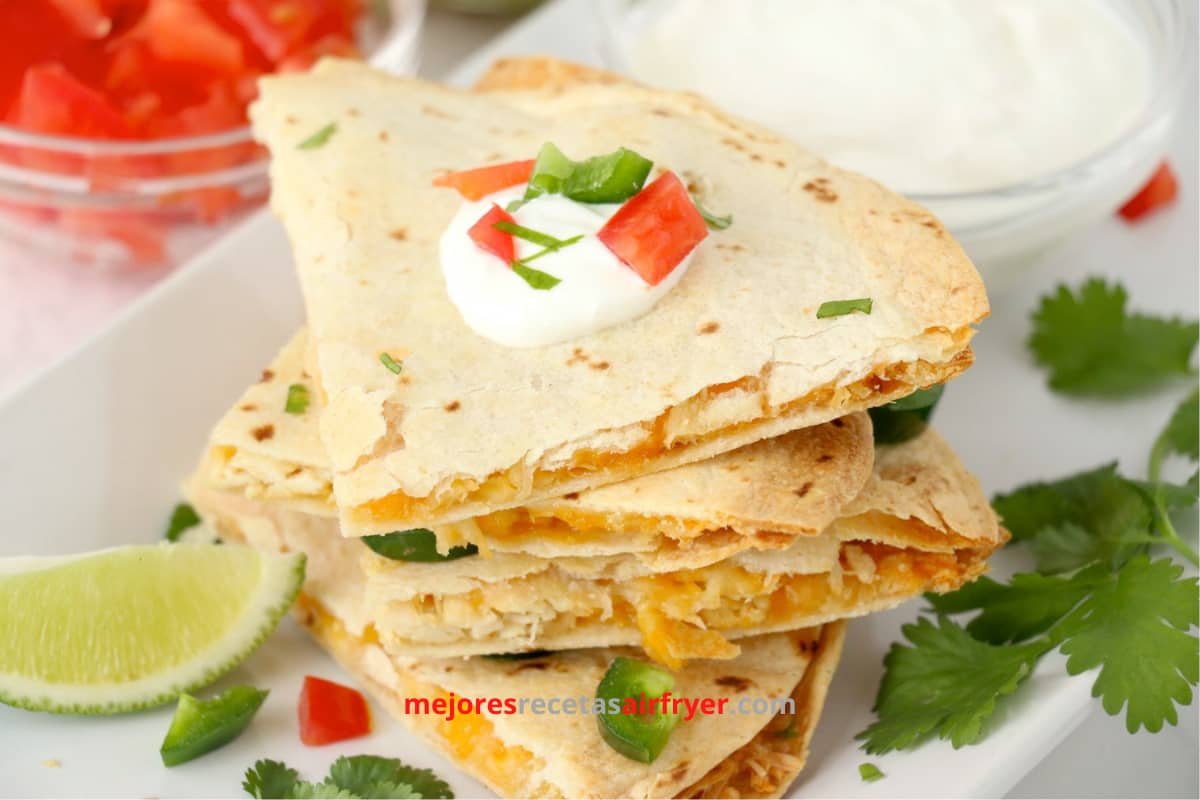 Cómo preparar Quesadillas de Pollo en la Freidora de Aire-4