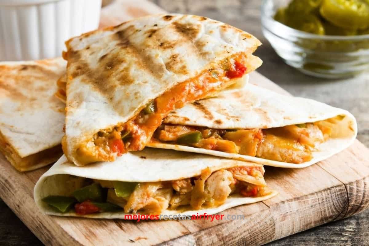 Cómo preparar Quesadillas de Pollo en la Freidora de Aire-6