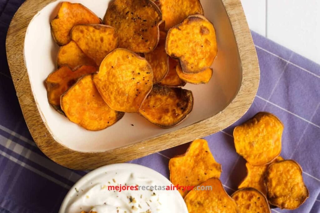 Receta Chips de Camote en la Freidora de Aire 2 Cómo preparar Chips de Camote en la Freidora de Aire