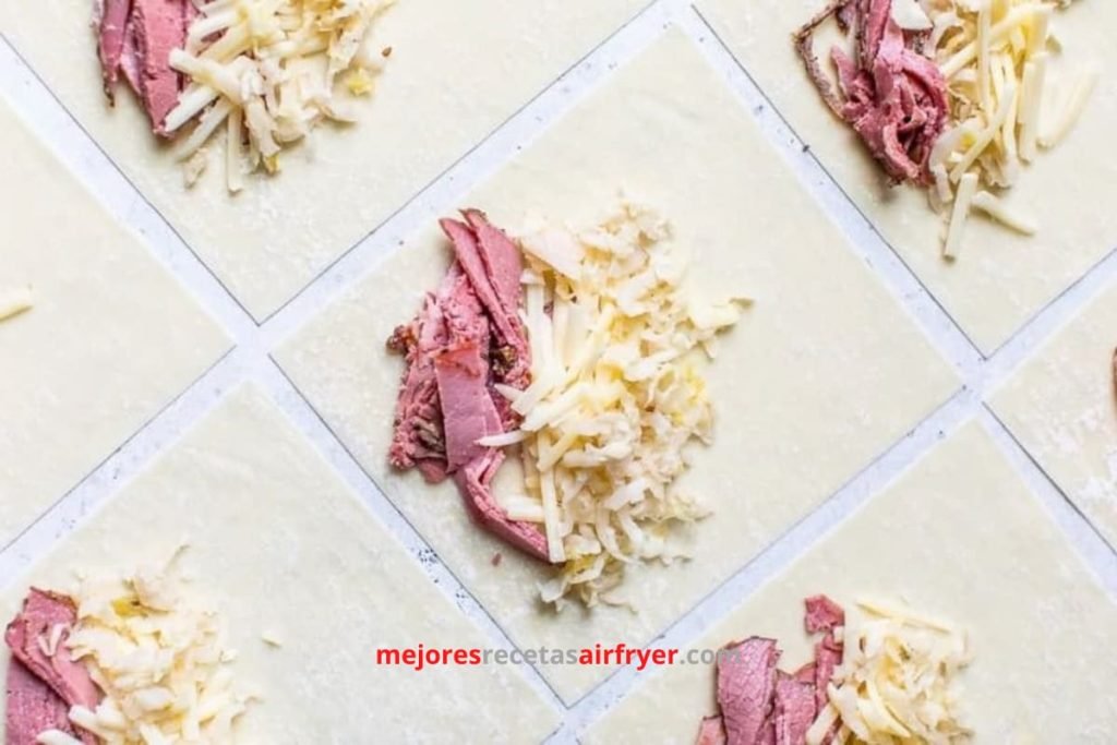 Cómo preparar Rollitos De Pastrami Reuben en la Freidora de Aire-1