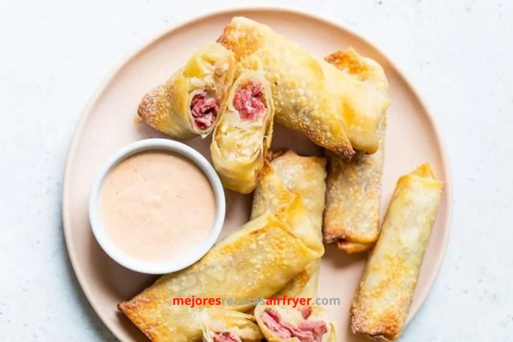 Cómo preparar Rollitos De Pastrami Reuben en la Freidora de Aire-4