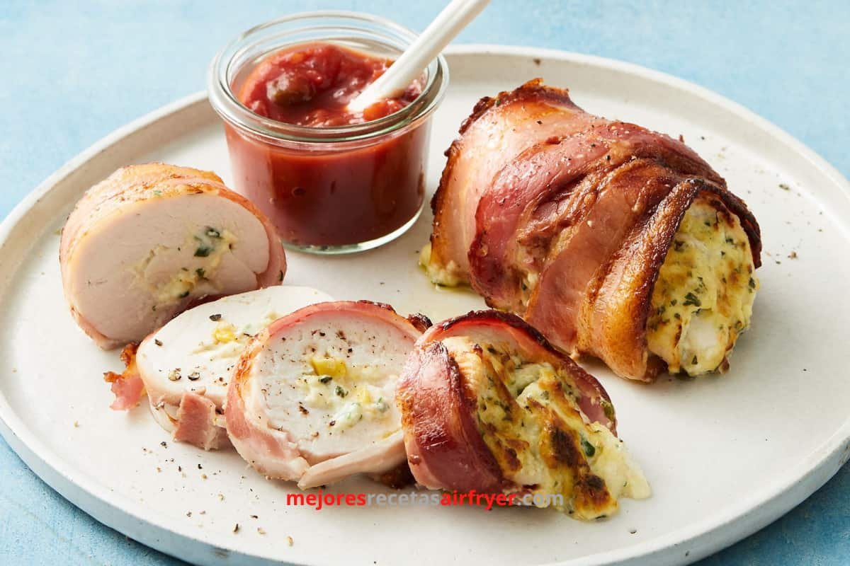 Cómo preparar Rollitos de Pollo con Tocineta en la Freidora de Aire-2