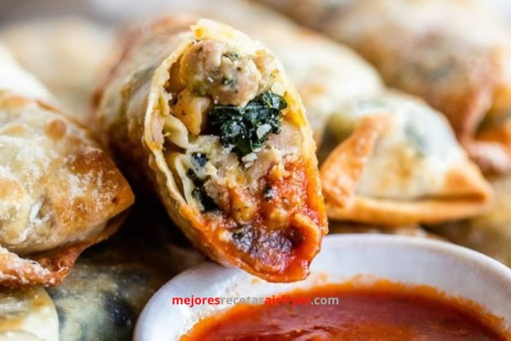 Cómo preparar Rollos de Huevo con Salchicha y Brócoli en la Freidora de Aire-2