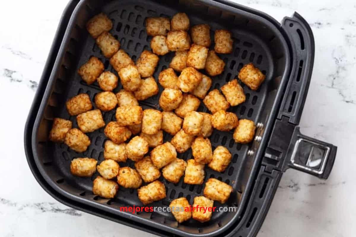 Tater Tots de Batata en la Freidora de Aire 3 Cómo preparar Tater Tots de Batata en la Freidora de Aire-2