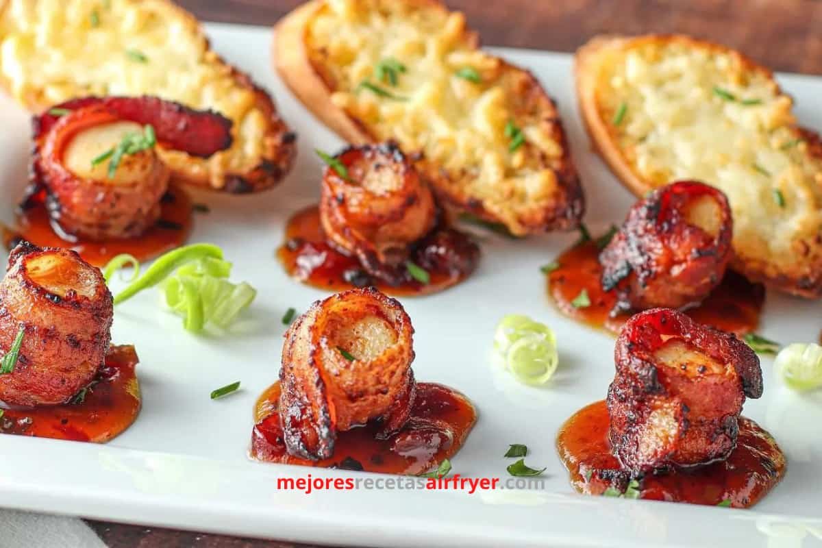 Cómo preparar Vieiras Envueltas en Tocino en la Freidora de Aire-1