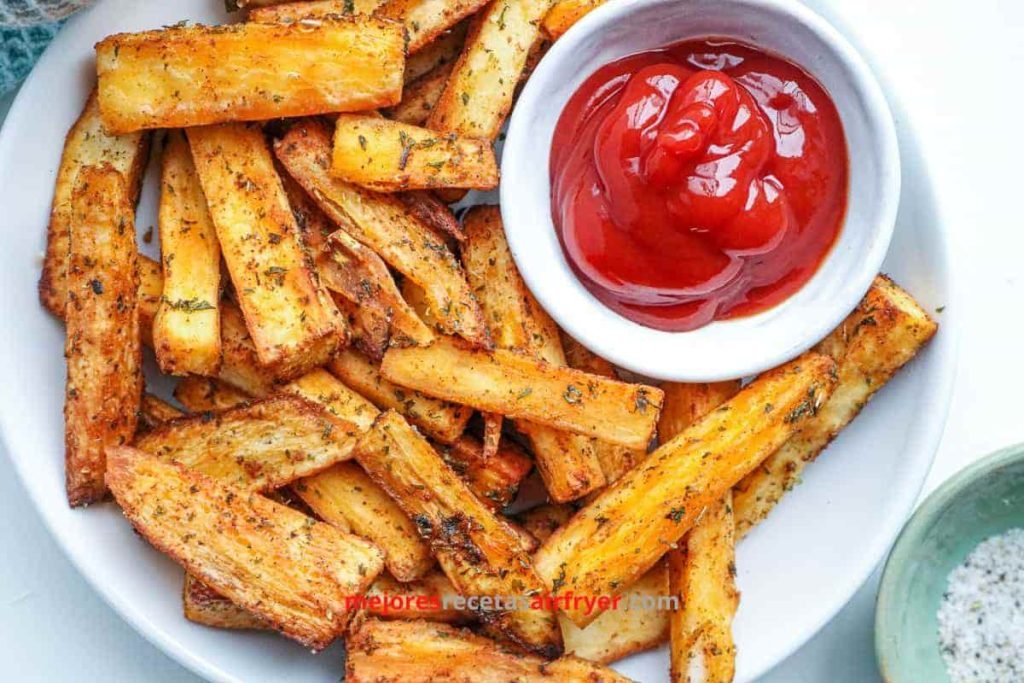 Cómo preparar Yucas Fritas en la Freidora de Aire-3