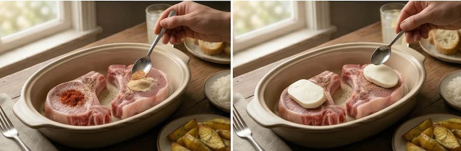 Chuletas de cerdo con cebolla francesa en olla lenta 4 Cómo preparar chuletas de cerdo paso a paso3