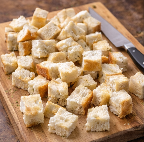 Cómo preparar crutones crujientes en la freidora de aire6