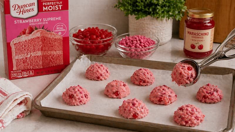 Cómo preparar estas galletas de cereza paso a paso5