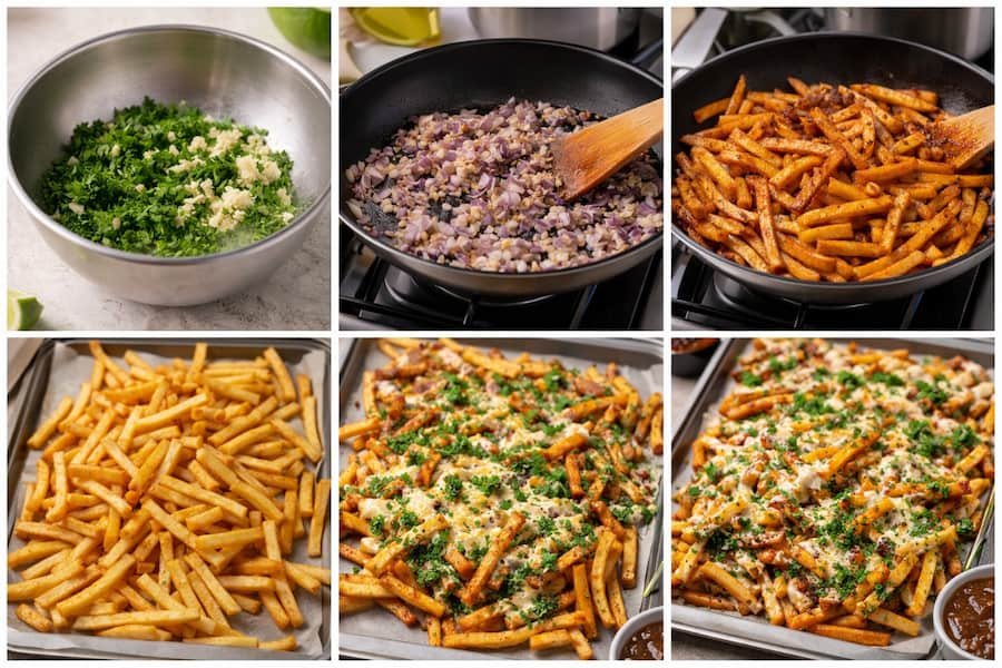 Cómo preparar estas papas fritas paso a paso