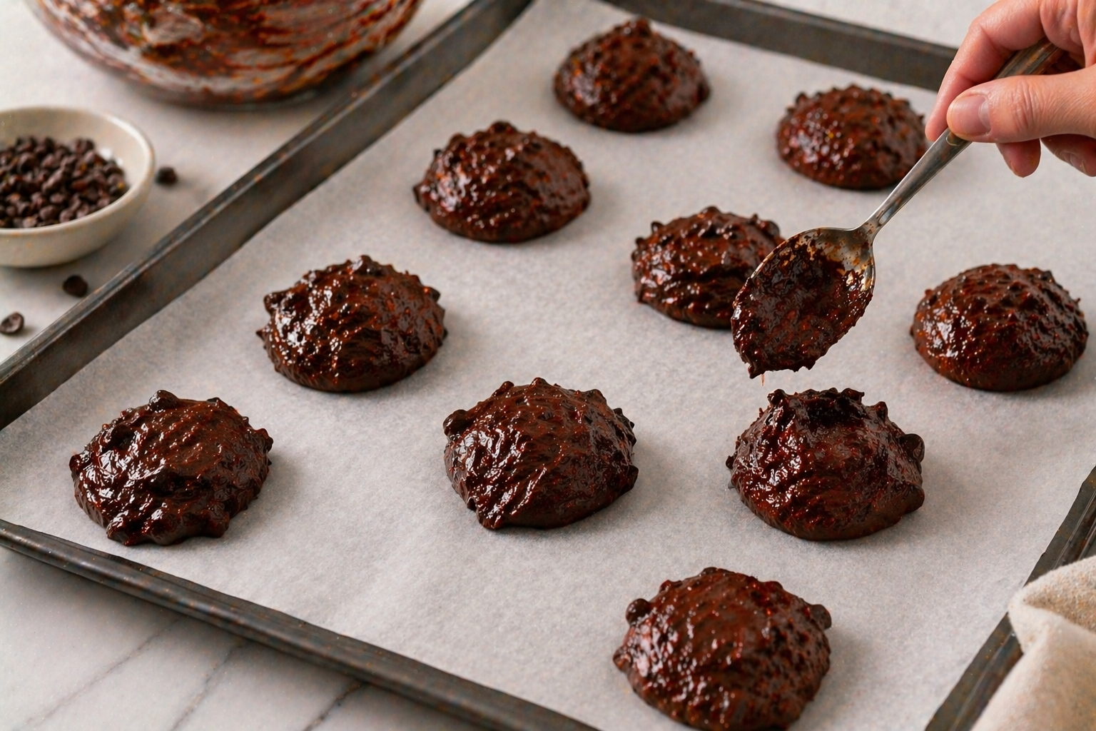 Cómo preparar galletas de chocolate sin harina paso a paso5