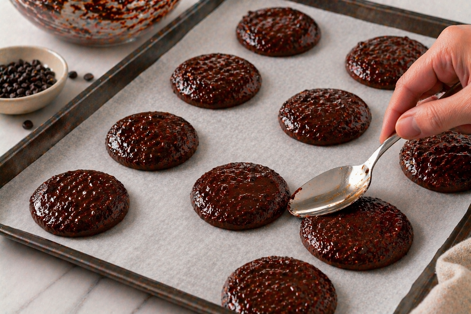 Cómo preparar galletas de chocolate sin harina paso a paso6