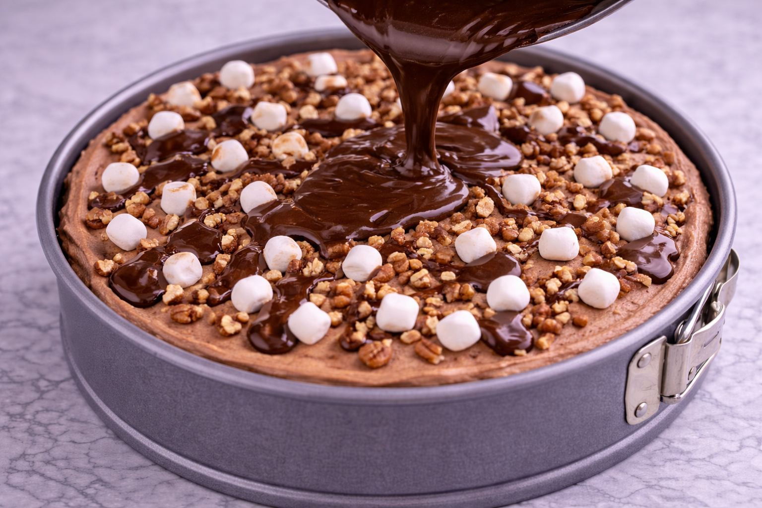 Cómo preparar la tarta de queso con chocolate8