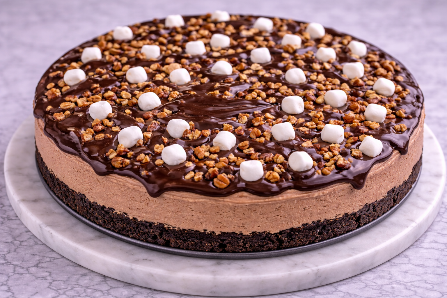 Cómo preparar la tarta de queso con chocolate9