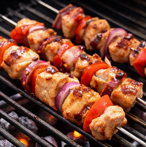 Cómo preparar las brochetas de cerdo agridulce2