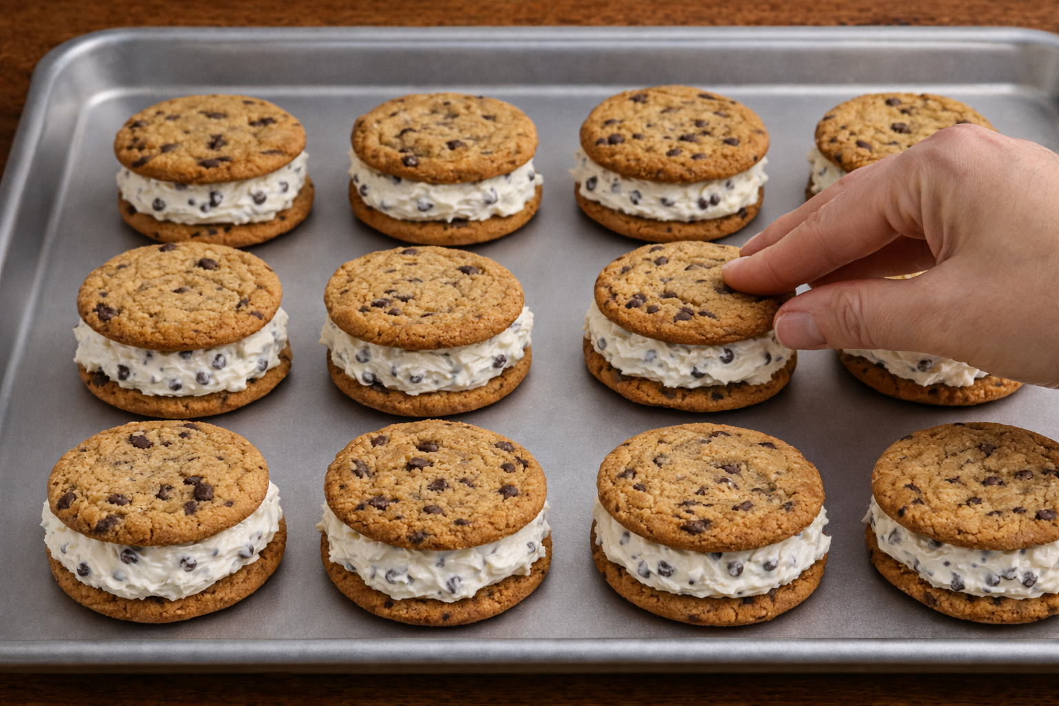 Cómo preparar las galletas sándwich de cheesecake5