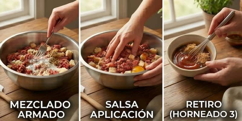 Cómo preparar pastel de carne glaseado paso a paso2