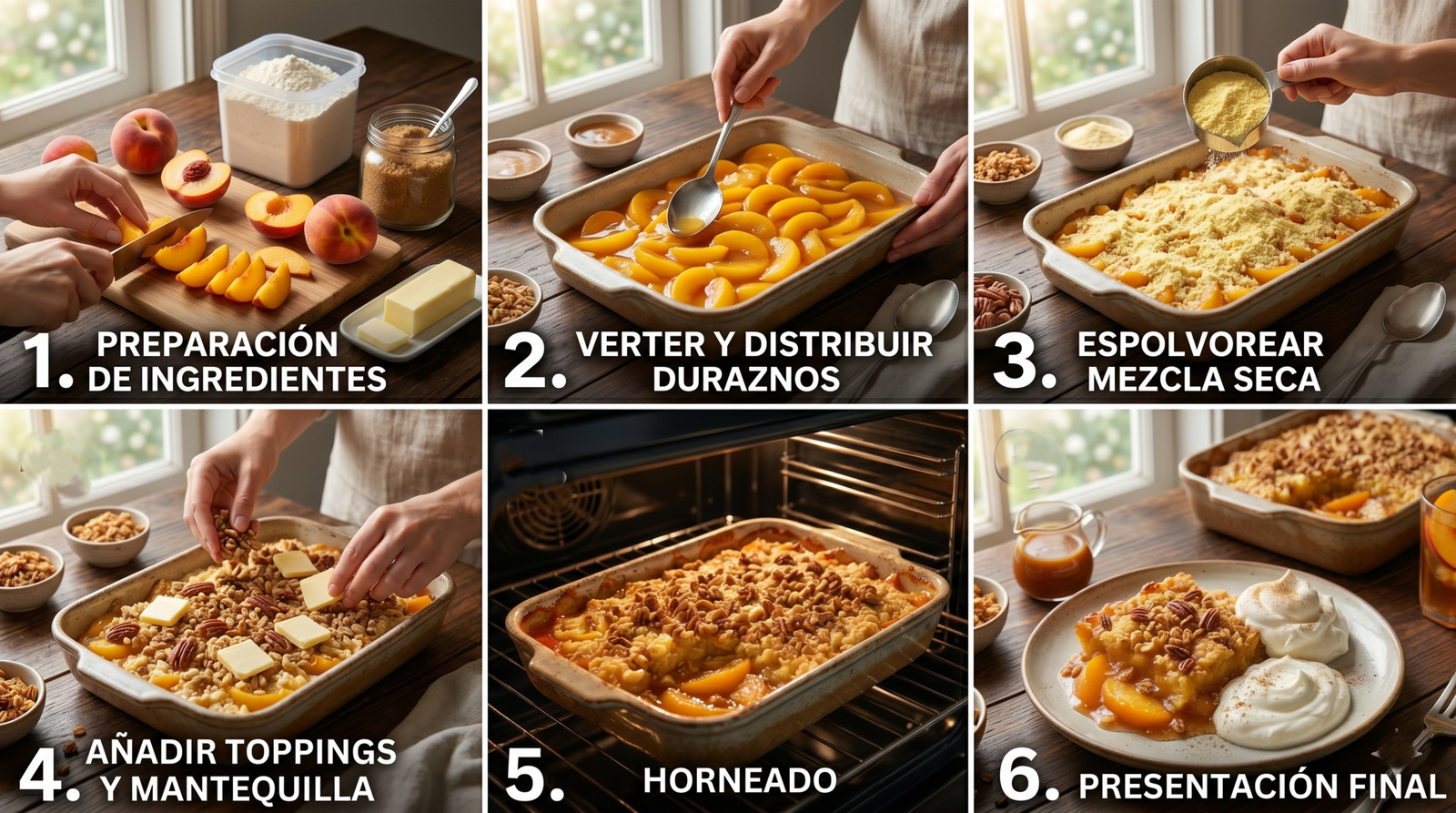 Cómo preparar pastel de melocotón paso a paso