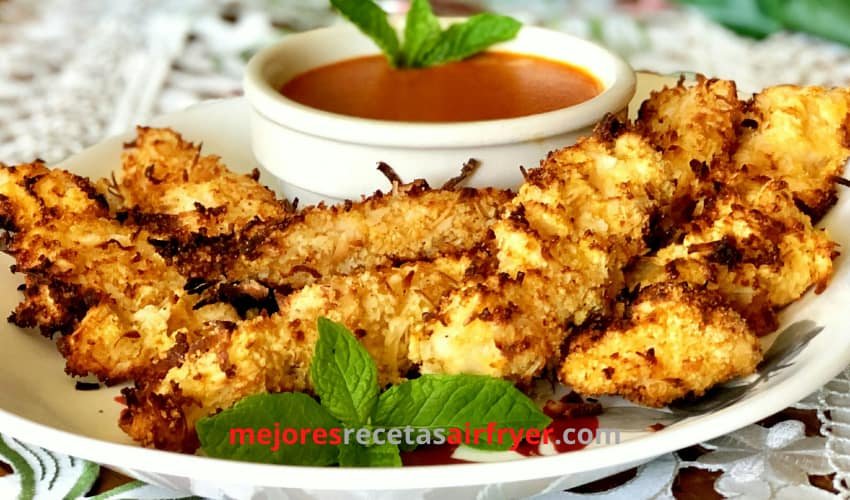 Deditos de Pavo con Costra de Coco en la Air Fryer