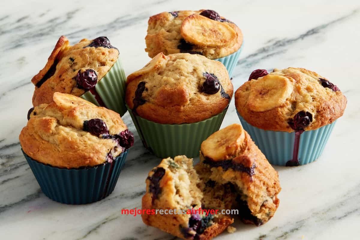 Deliciosos Muffins de Arándanos en la Freidora de Aire