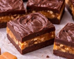 Dulce de tortuga con caramelo y nueces pecanas casero