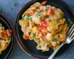 Enchiladas cremosas de pollo al horno