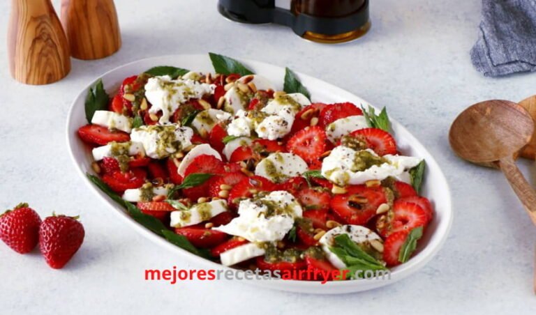 Ensalada de Albahaca y Fresas con Queso Burrata-portada mejores recetas