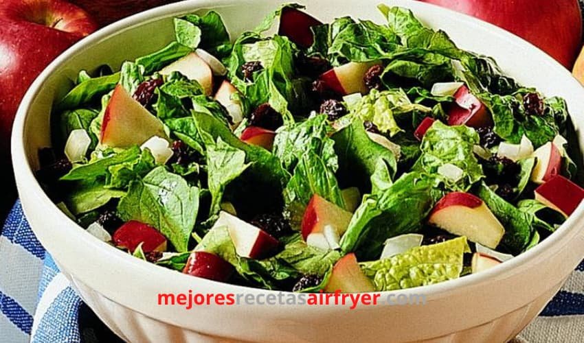 Ensalada de Espinacas con Manzana y Arándanos 2 Ensalada de Espinacas con Manzana y Arándanos