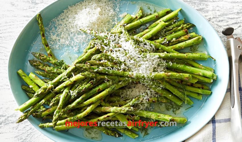 Receta Espárragos con Aderezo de Limón y Ajo en la Freidora de Aire
