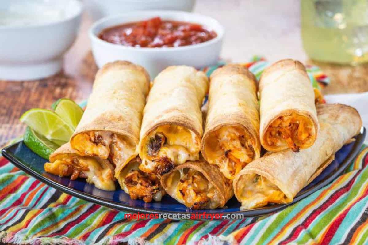 Fáciles Taquitos de Pollo en la Freidora de Aire
