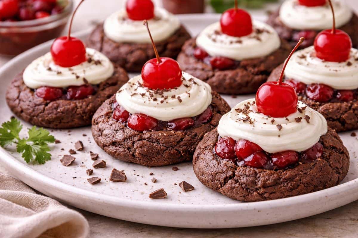 Galletas Selva Negra con glaseado cremoso