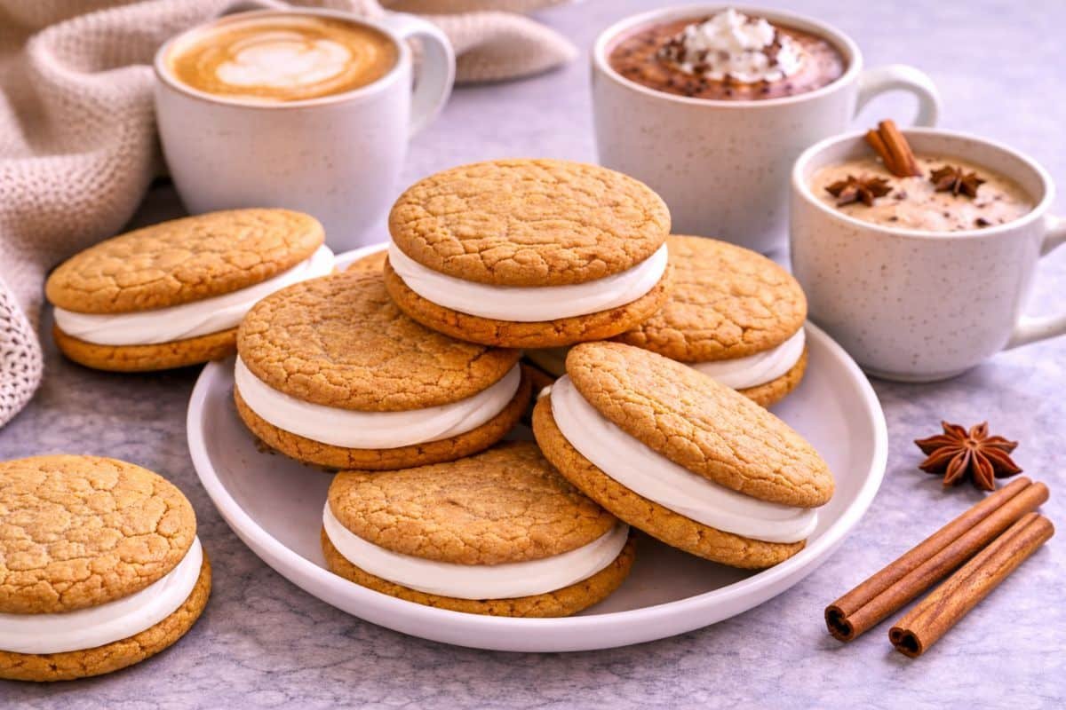 Galletas de avena rellenas de crema de malvavisco
