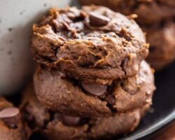 Galletas de calabaza y chocolate al horno, suaves y esponjosas