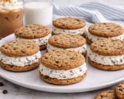 Galletas sándwich de cheesecake sin horno