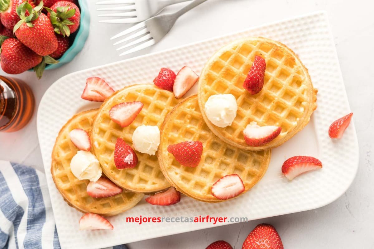 Gofres congelados en la freidora de aire