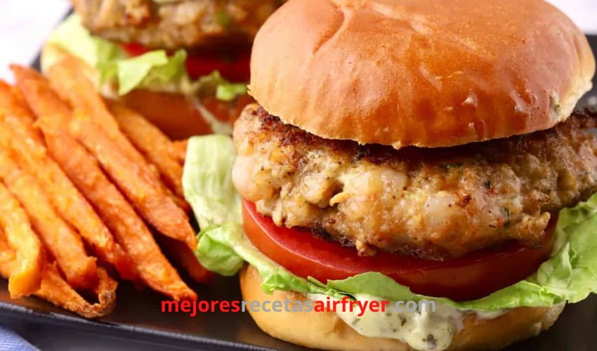 Hamburguesas de Camarones en una Freidora de Aire