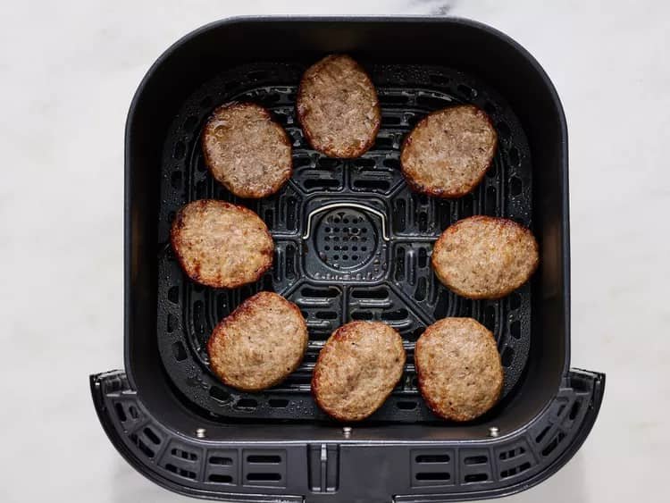 Hamburguesas de salchichas en airfryer 4 Hamburguesas de salchichas3