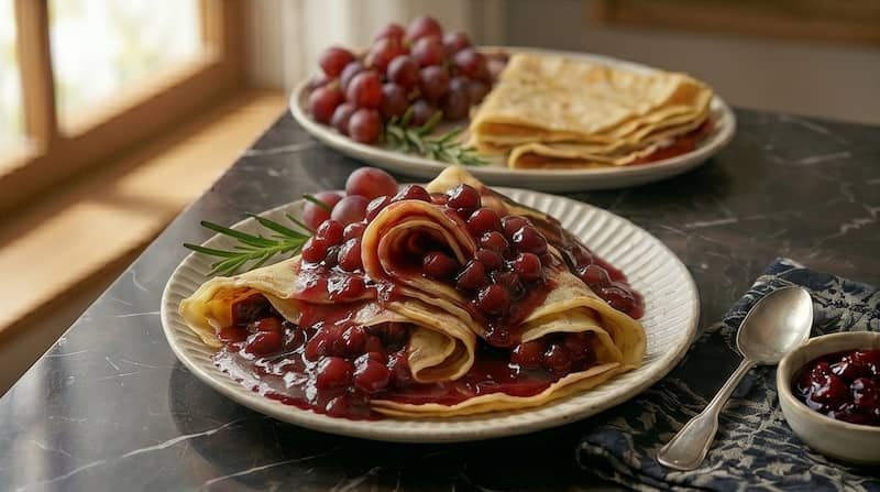 Información nutricional receta compota de arandanos y uvas