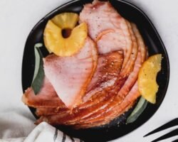 Jamón navideño en olla de cocción lenta