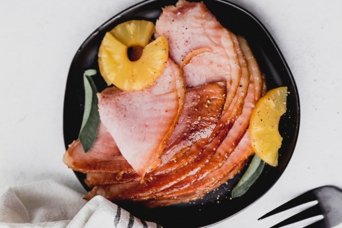 Jamón navideño en olla de cocción lenta